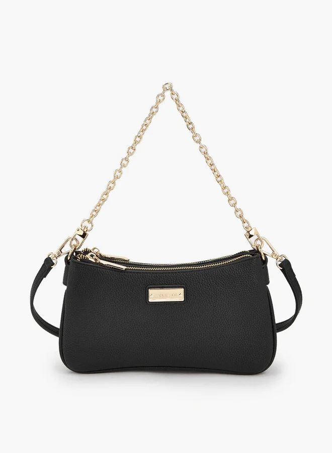 سيليست Textured Crossbody Bag With Zip Closure